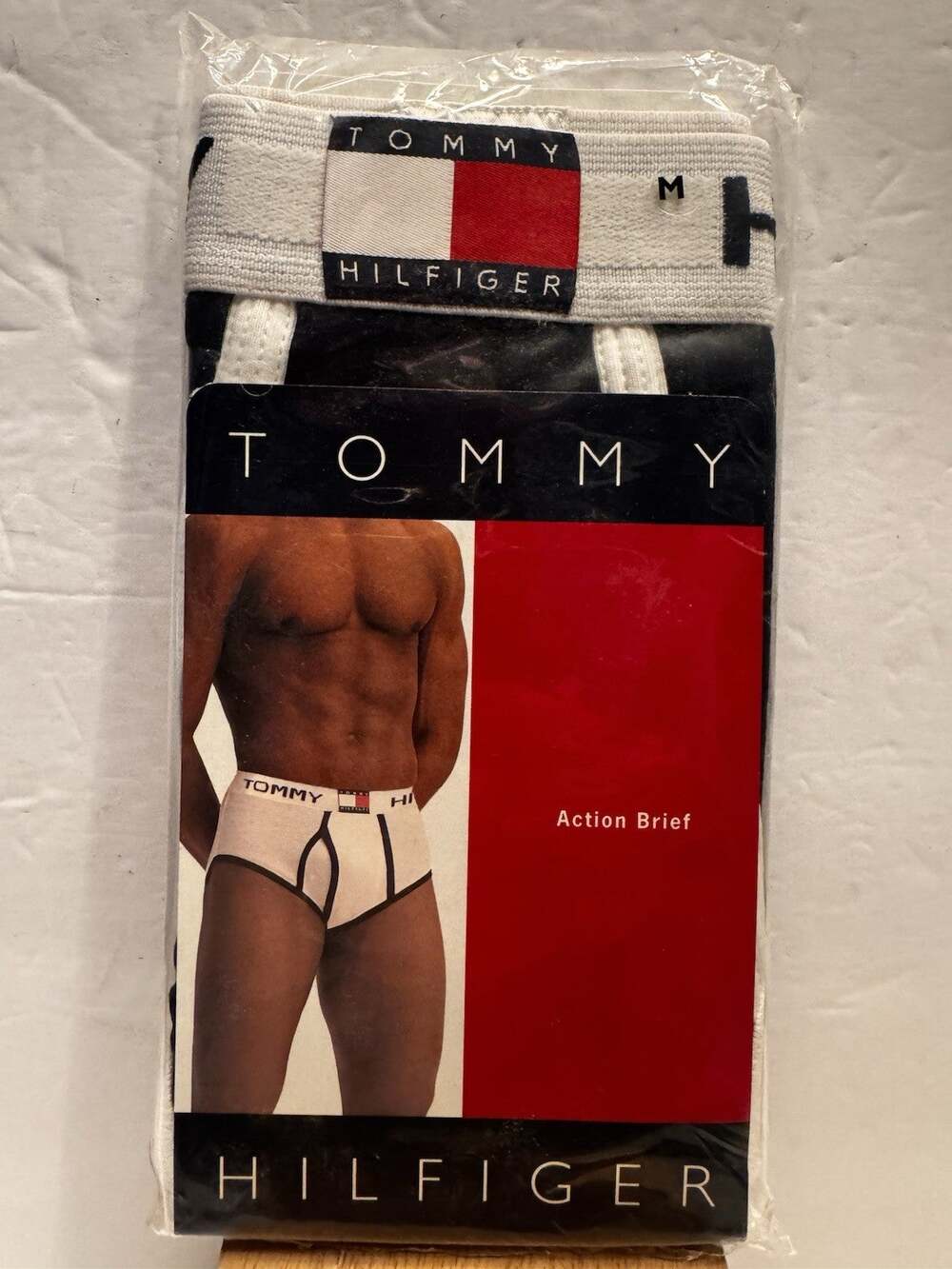 Vintage Y2K Tommy Hilfiger Action Briefs Underwear New NOS Navy Blue